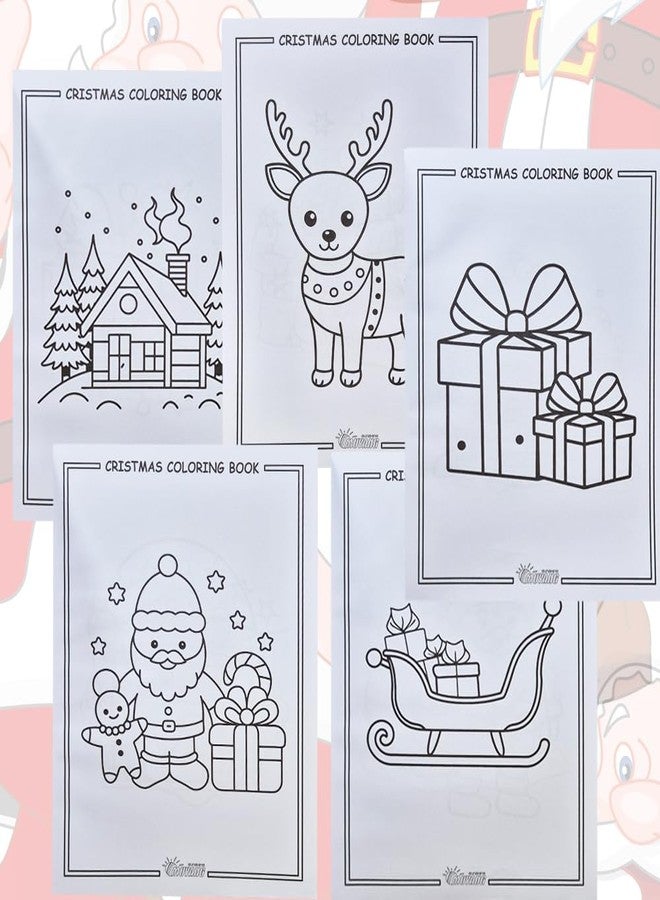 PARTEET Festive Santa Stationery Gift Set for Kids, Fun Christmas Theme 3 Coloring Book with 1 Crayons Colors|Party Favor Stylish, Magical Coloring & Art Drawing Book|Xmas Gift for Kids - Image 5